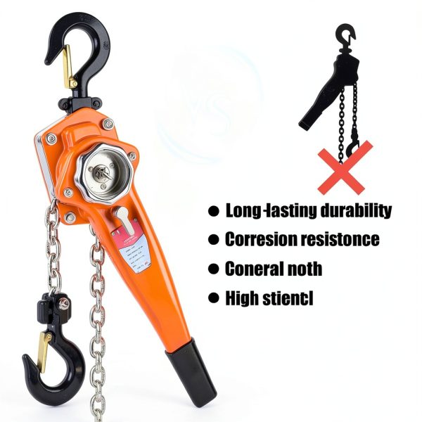 Lever Chain Hoist 3300 lbs 20 ft G80 Steel Ratchet by KITUYOTO-4