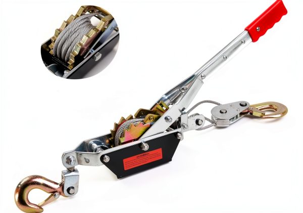 Come Along Winch JIAJU 2T Ratchet Puller with 12FT Steel Cable-0