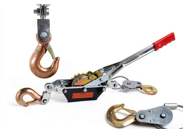 Come Along Winch JIAJU 2T Ratchet Puller with 12FT Steel Cable-3