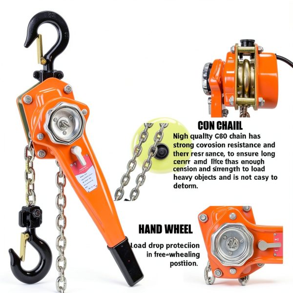 Lever Chain Hoist 3300 lbs 20 ft G80 Steel Ratchet by KITUYOTO-1