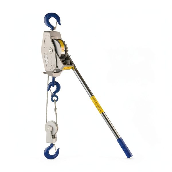 Lug-All 4000-20 Industrial-Grade Cable Come Along Ratchet Winch Hoist Featuring Double or Single Line Lift Capabilities With 2 Ton Capacity-3