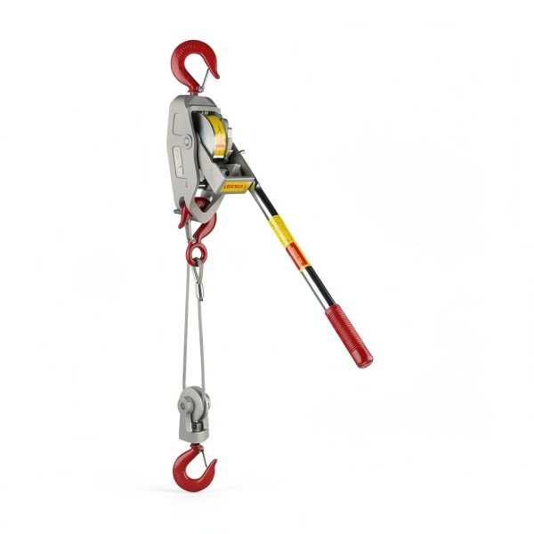 Lug-All 3000-10 Industrial-Grade Cable Come Along Ratchet Winch Hoist Featuring Double or Single Line Lift Capabilities With 1 1/2 Ton Capacity-3