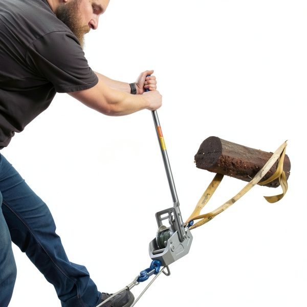 Lug-All 4000-20 Industrial-Grade Cable Come Along Ratchet Winch Hoist Featuring Double or Single Line Lift Capabilities With 2 Ton Capacity-4