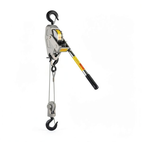 Lug-All 2250-20 Industrial-Grade Cable Come Along Ratchet Winch Hoist Featuring Double or Single Line Lift Capabilities With 1 1/8 Ton Capacity-2