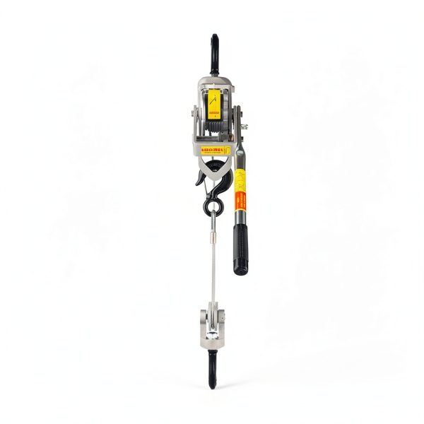 Lug-All 2250-20 Industrial-Grade Cable Come Along Ratchet Winch Hoist Featuring Double or Single Line Lift Capabilities With 1 1/8 Ton Capacity-1
