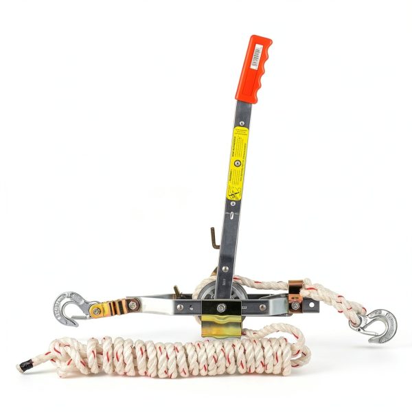 Maasdam 3/4 Ton Rope Puller with 20ft 0.5in Rope Ratchet Hoist-2
